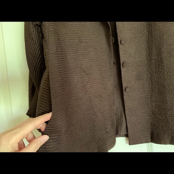 Eileen Fisher silk blended A-line blazer - Picture 6 of 11